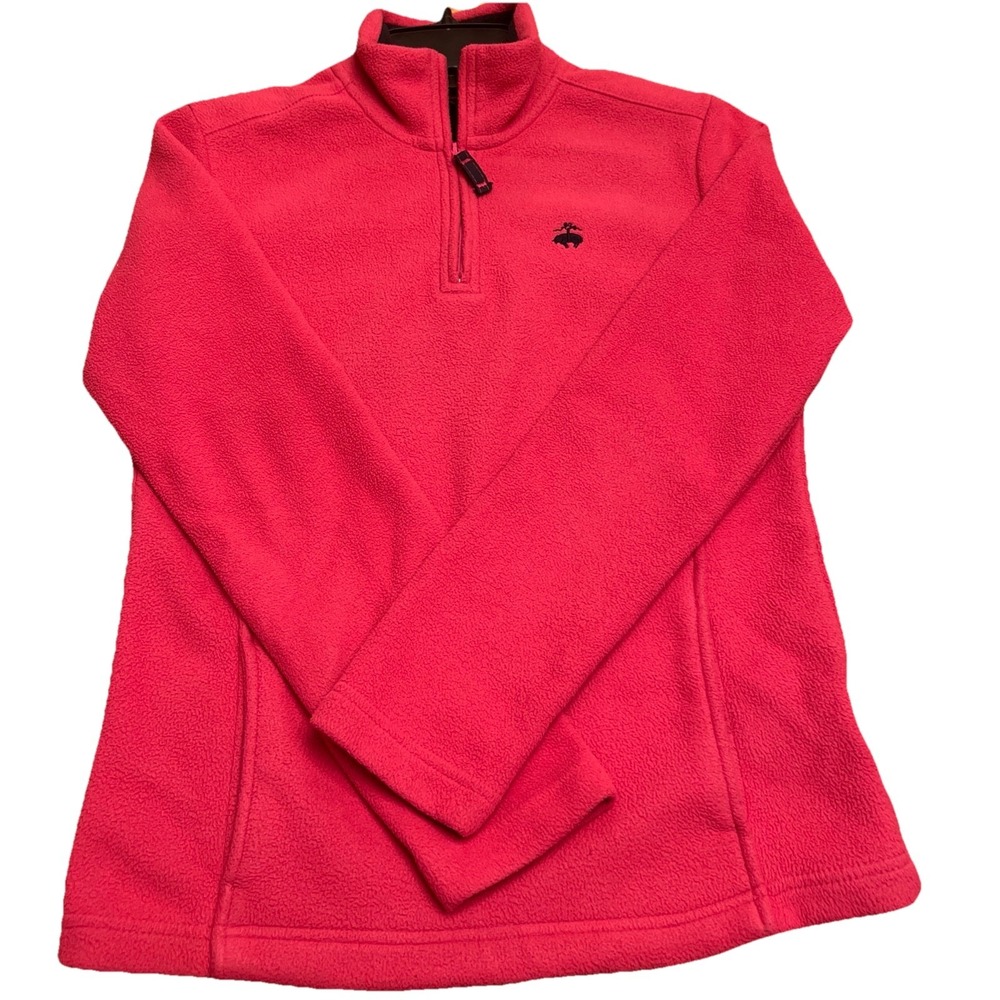 Brooks Brothers Women's Small Quarter-Zip Fleece Pullover Long Sleeve‎ Sheep